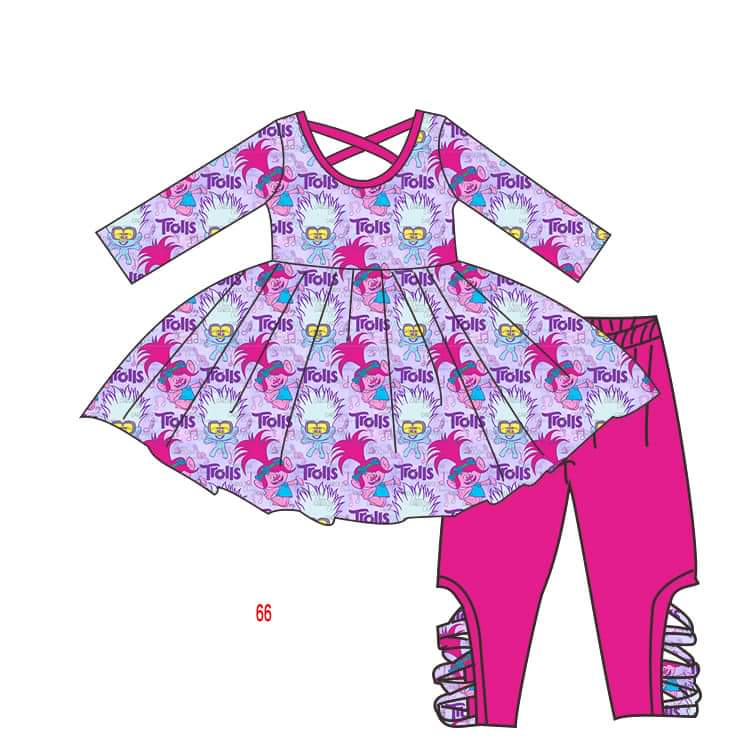 baby girls cartoon design clothing set