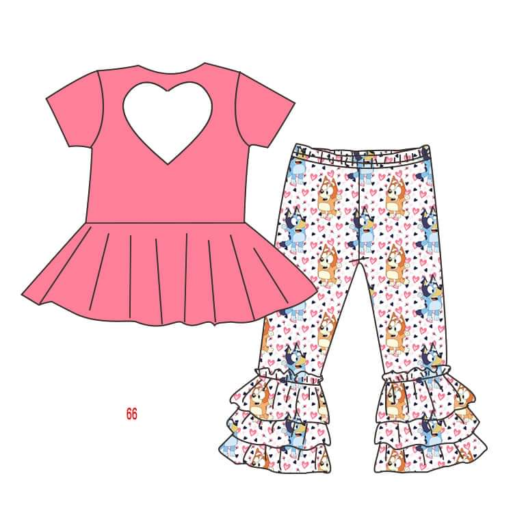 baby girls cartoon dog clothing set