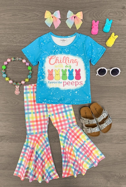 easter peeps shirts plaid bell bottoms outfit