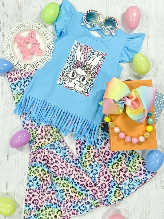 cute easter bunny shirt matching bell bottoms outfit
