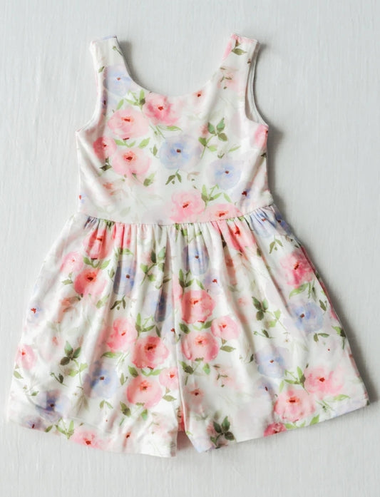 infant baby girls floral jumpsuit