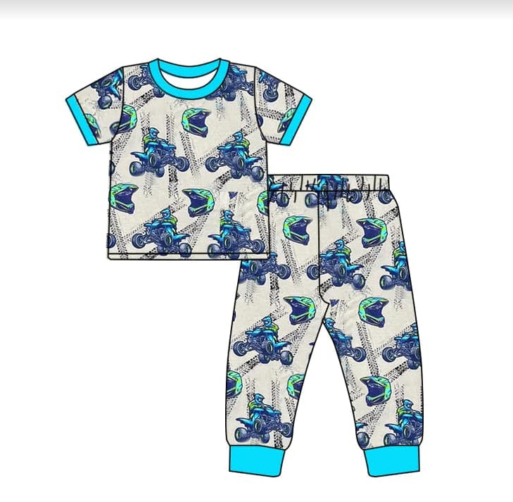 baby boy short sleeve racing outfit