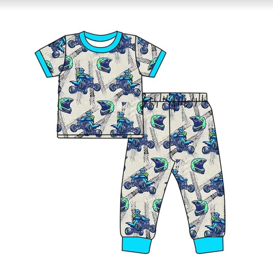 baby boy short sleeve racing outfit