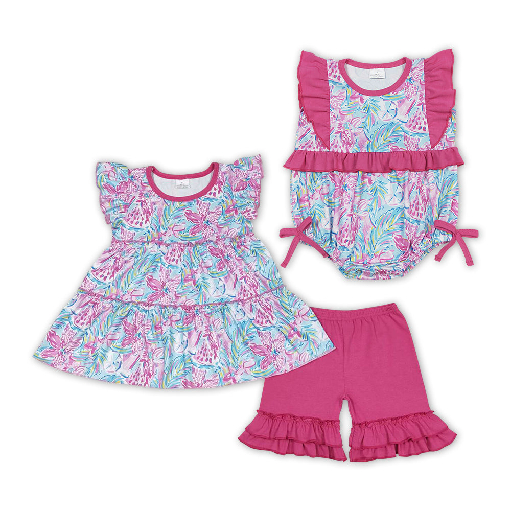 best sister hot floral matching outfit sibling set