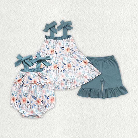 best sister floral boutique matching outfit sibling set