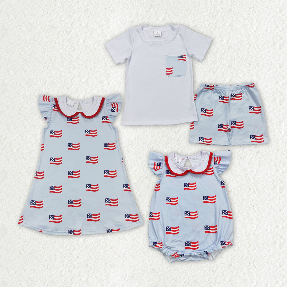 Best sister American flag matching clothing set sibling set