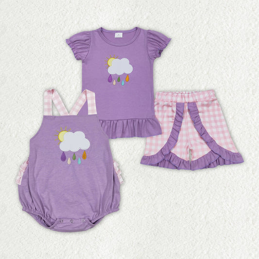 embroidery cloudy best sister matching sibling baby clothes