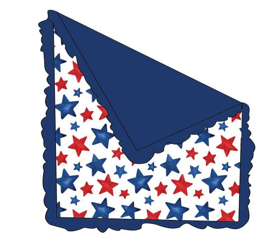 infant baby kids wholesale red blue star july 4th fleece blanket