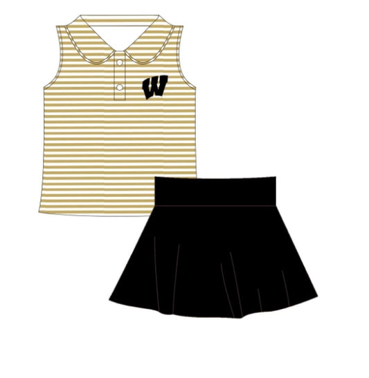 wholesale girls custom team skirt outfit