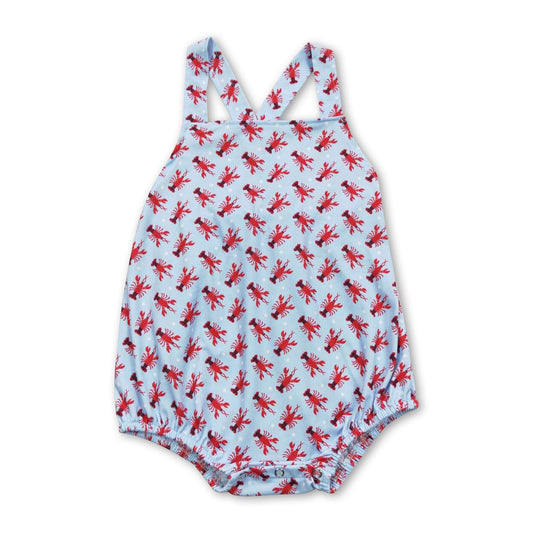 craw fish baby toddle boy bubble romper