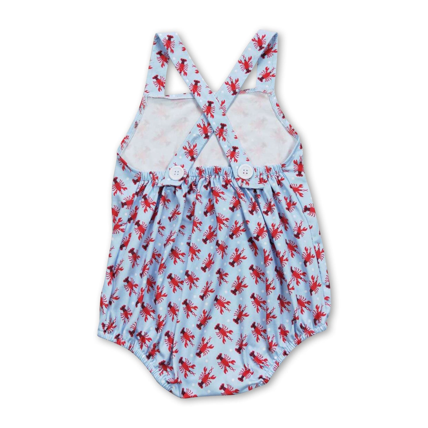 craw fish baby toddle boy bubble romper