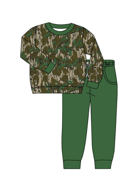 infant baby boy green camo fall winter clothes