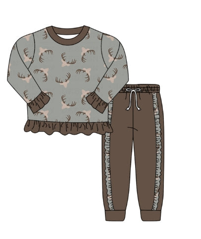 infant baby girl reindeer fall winter clothes