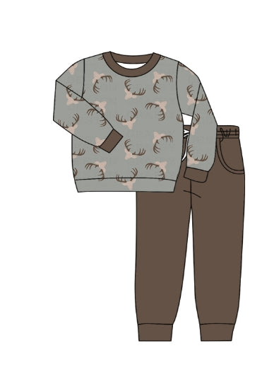 infant baby boy reindeer fall winter clothes