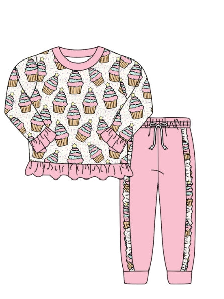 infant baby girl christmas cake holiday fall winter clothes