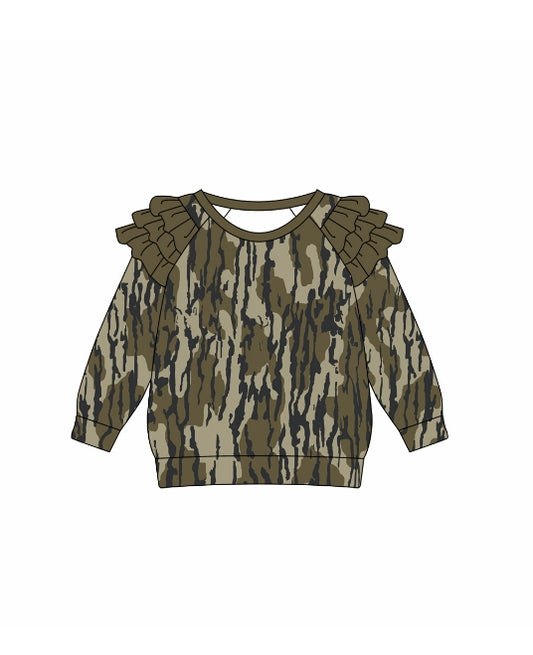 baby girl long sleeve camo top