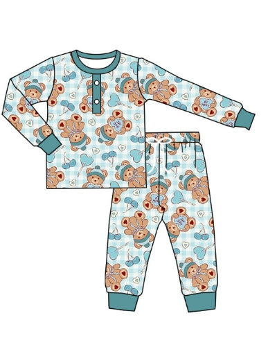 Valentines day hug me baby girls pajama set preorder