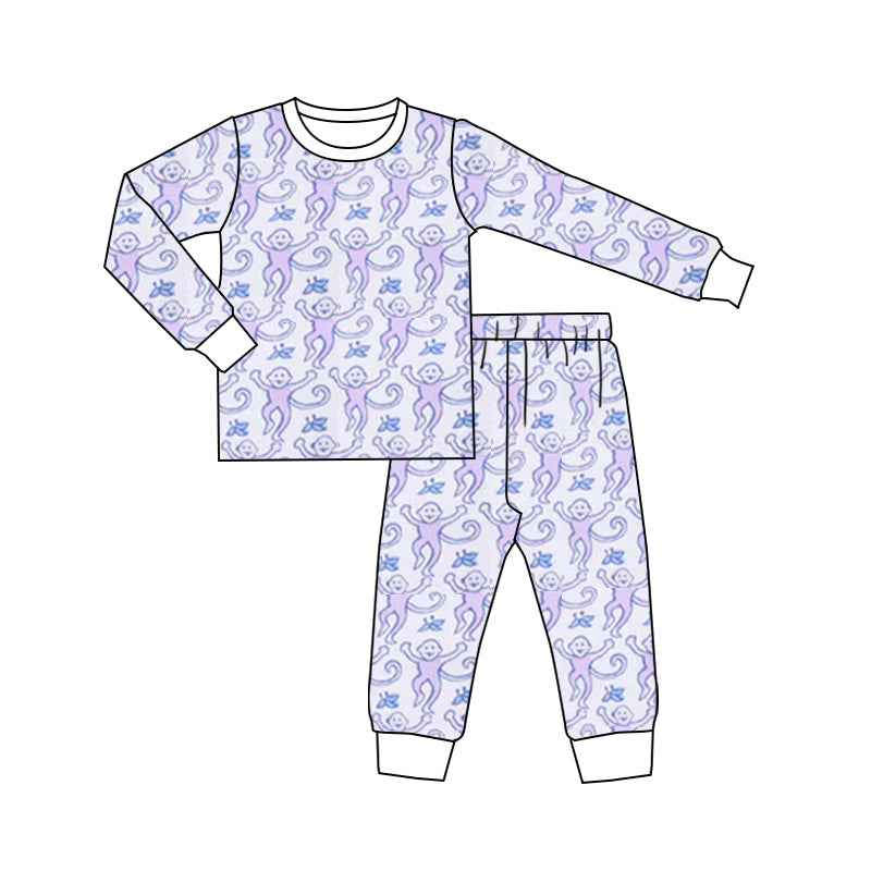 Baby girls custom long sleeve pajama set outfit