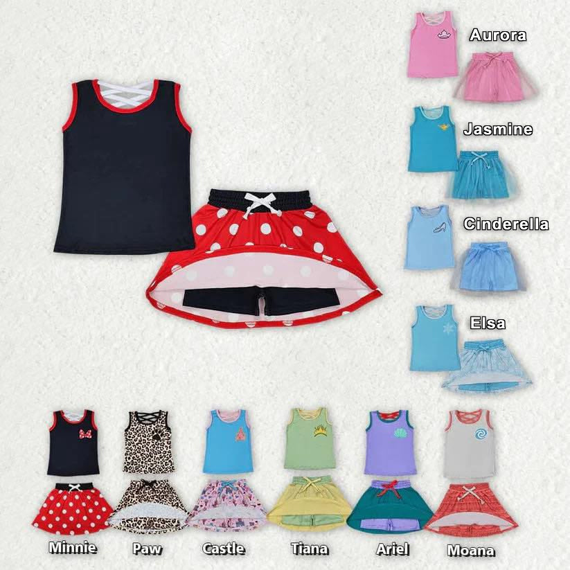 Toddle baby girl top matching skirt outfit