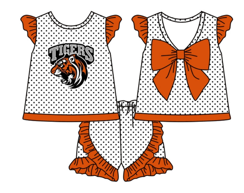 Toddle baby girls custom team short sleeve summer outfit