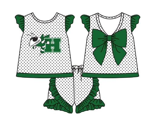 Toddle baby girls custom team short sleeve summer outfit