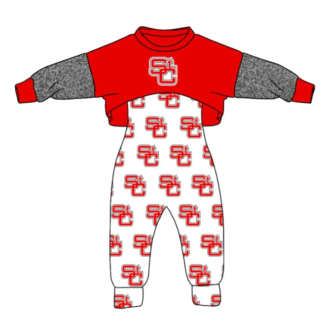 Baby girls custom team cheer matching outfit