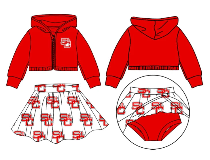 Baby girls custom team cheer matching outfit