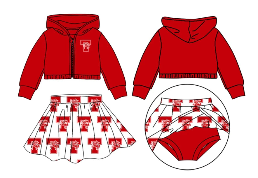 Baby girls custom team cheer matching outfit