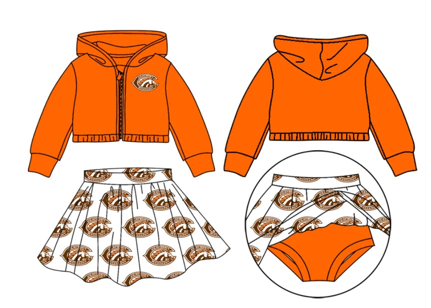 Baby girls custom team cheer matching outfit