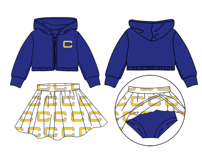 Baby girls custom team cheer matching outfit