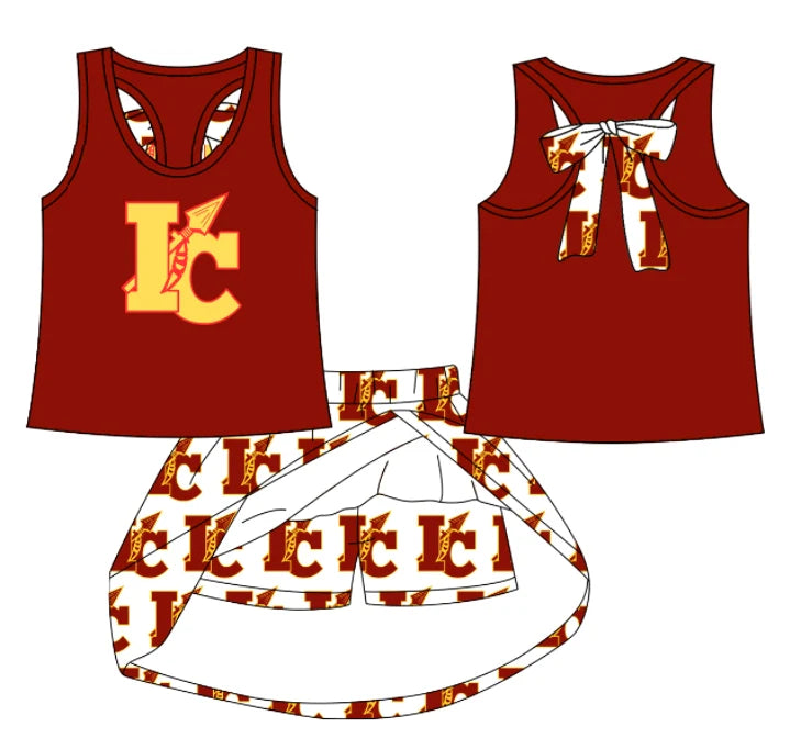 Baby girls custom team cheer matching outfit