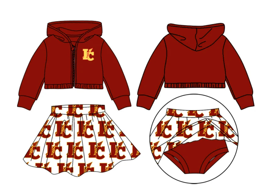 Baby girls custom team cheer matching outfit