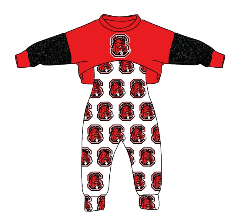 Baby girls custom team cheer matching outfit