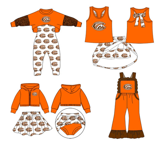 Baby girls custom team cheer matching outfit