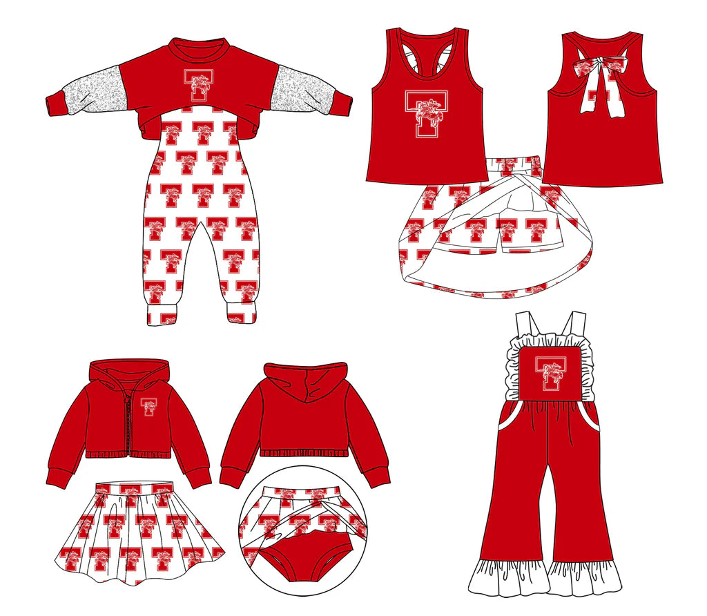 Baby girls custom team cheer matching outfit