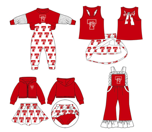 Baby girls custom team cheer matching outfit