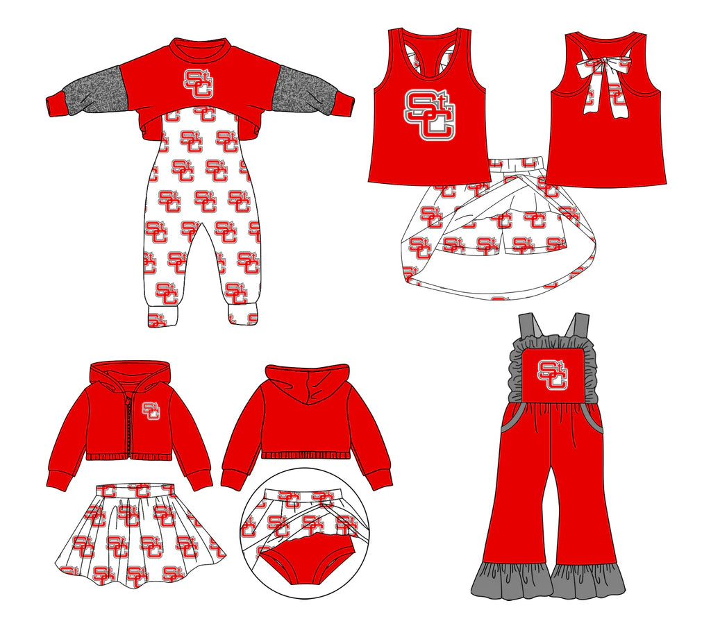Baby girls custom team cheer matching outfit