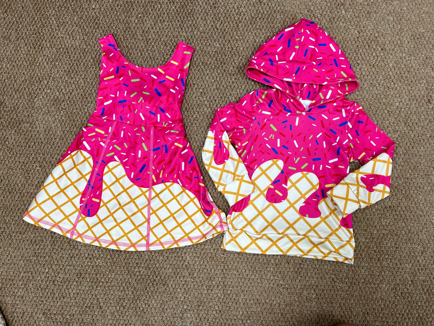 Baby girls hot pink active wear athletic summer yoga matching clothes