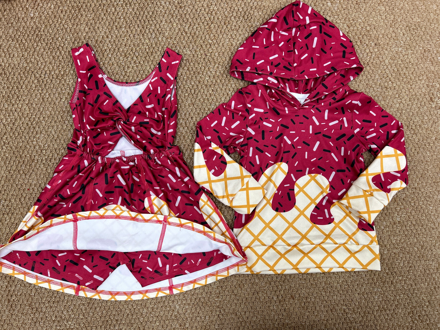 Baby girls wine red active wear athletic summer yoga matching clothes