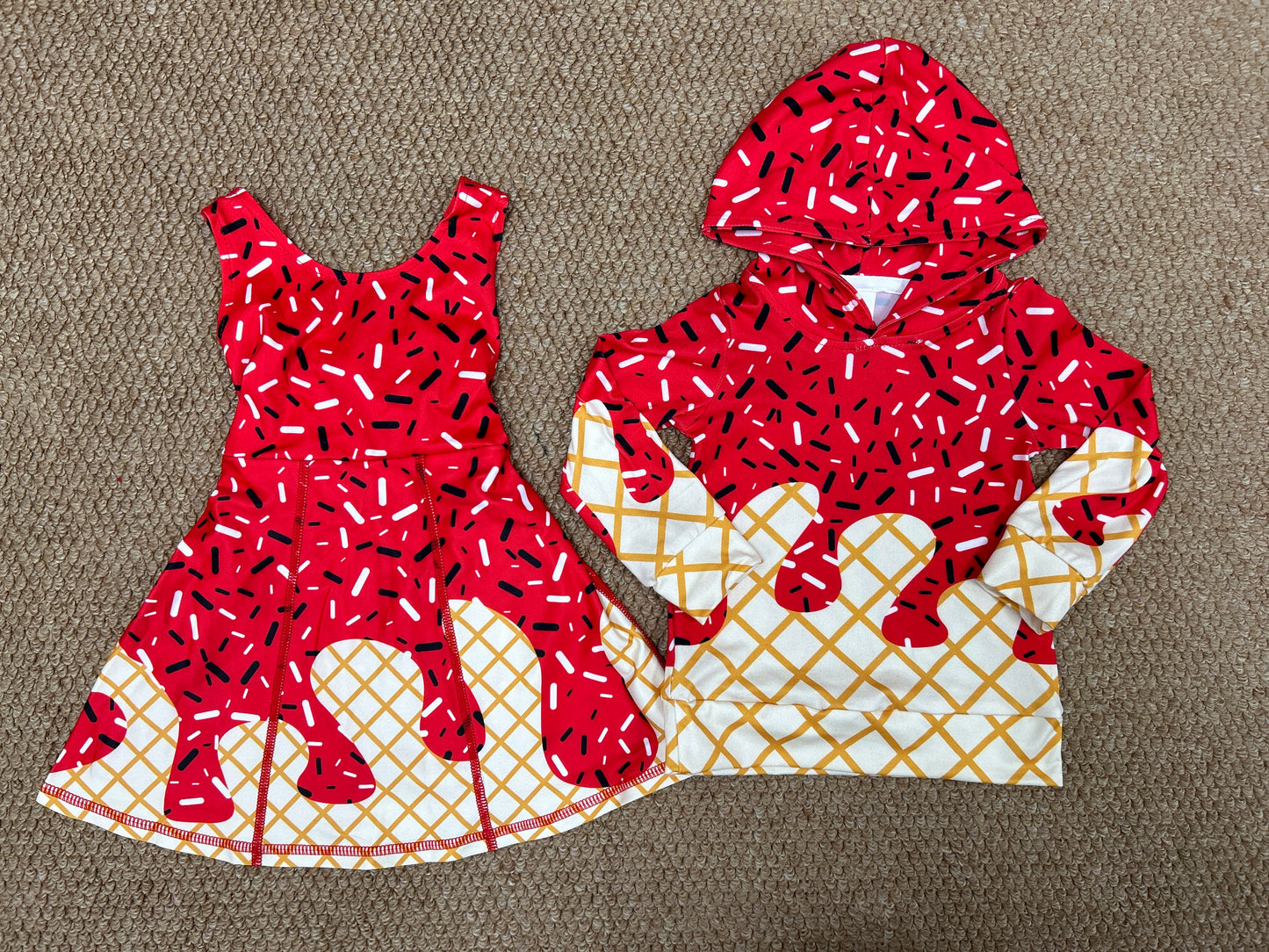 Baby girls red active wear athletic summer yoga matching clothes