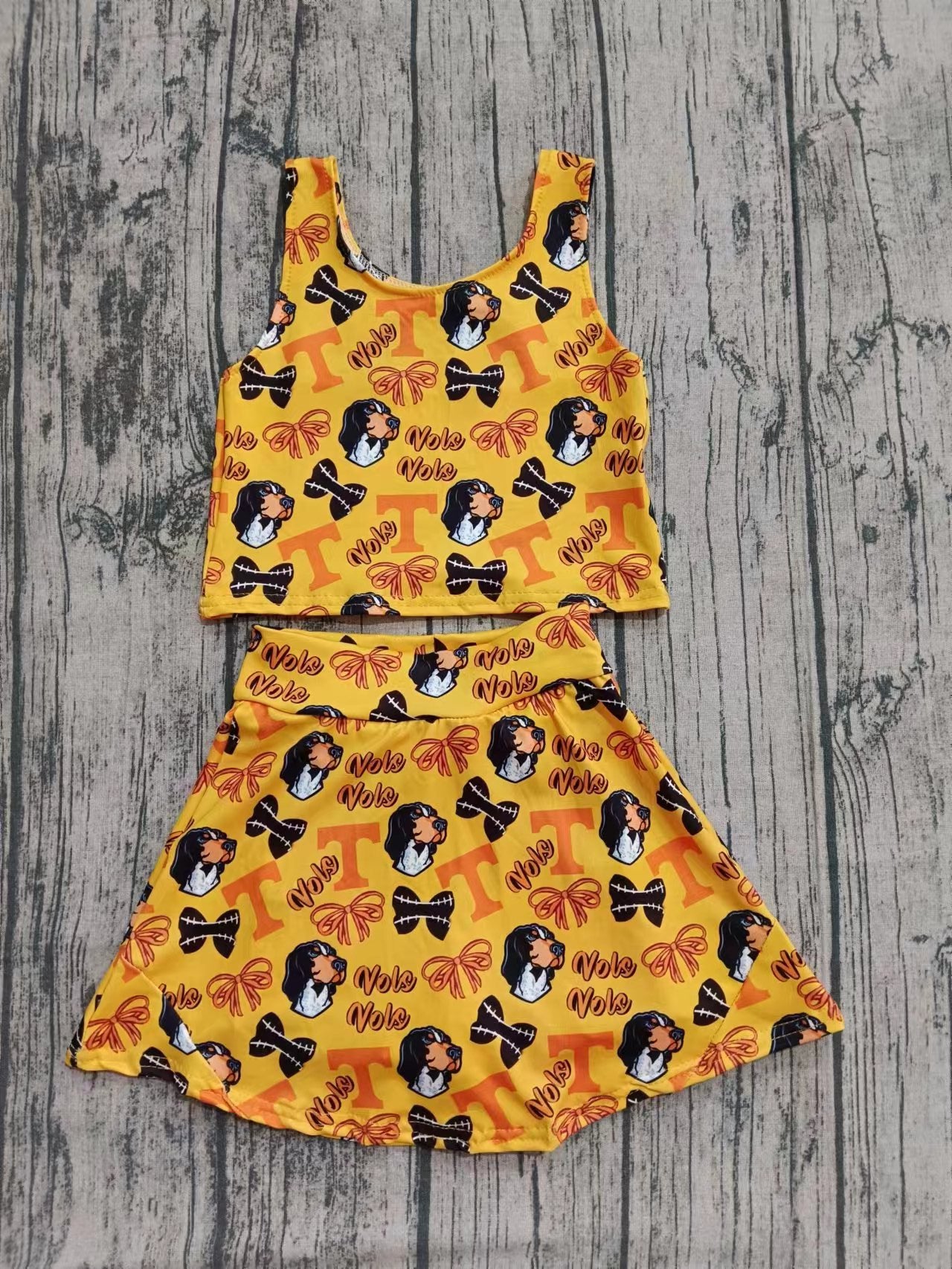 Baby girls custom cartoon outfit add shorts