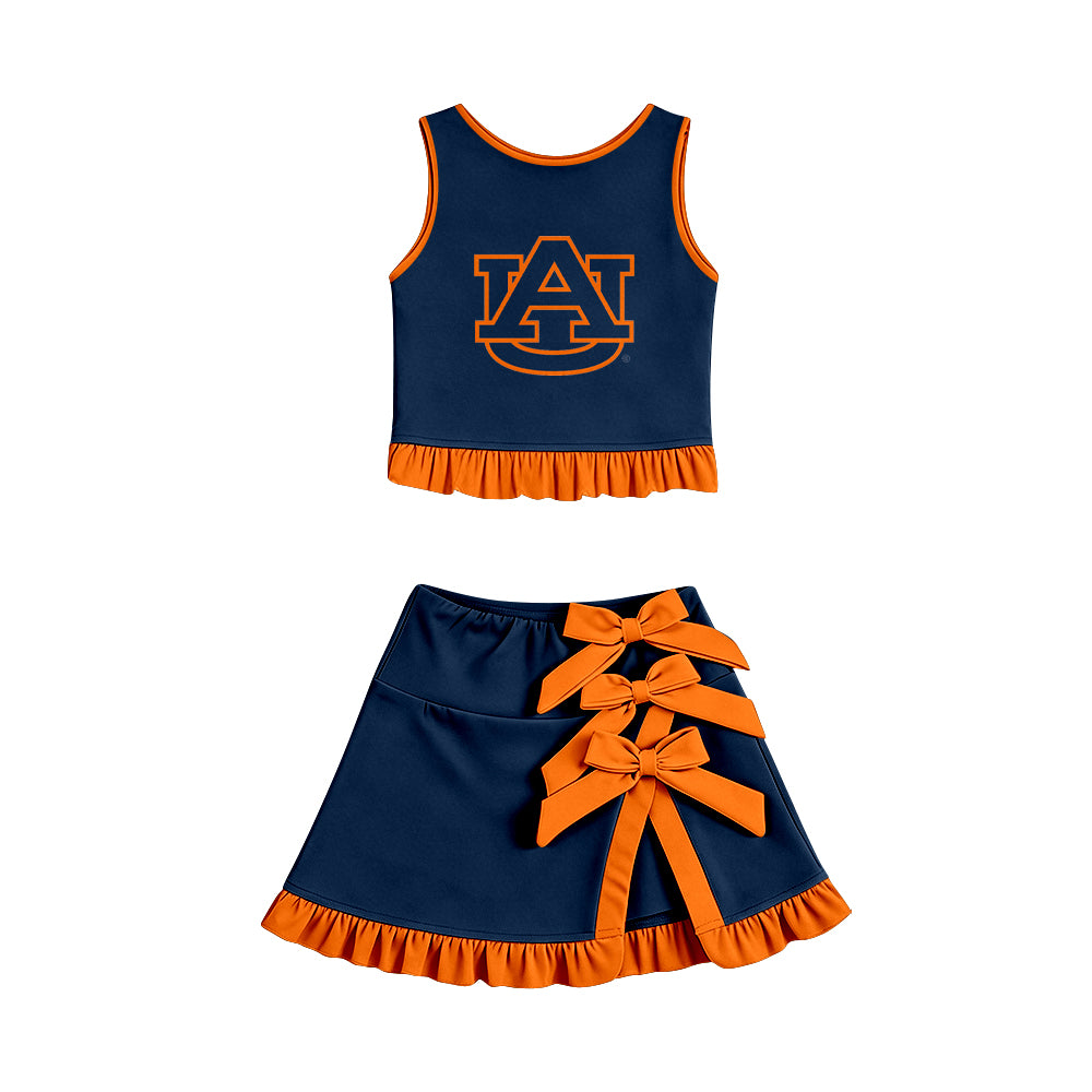 wholesale kids clothes custom team active wear design skirt matching outfit