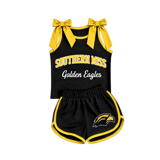 Custom team sleeveless top matching shorts girls summer outfit