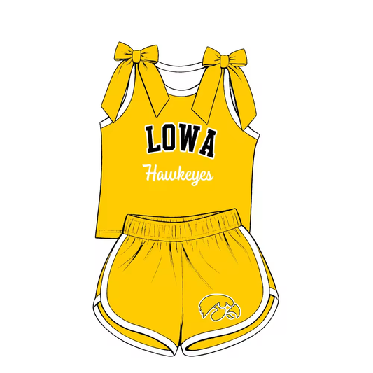 Custom team top matching shorts girl summer outfit wholesale factory price