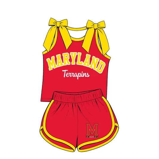 Custom team top matching shorts girl summer outfit wholesale factory price