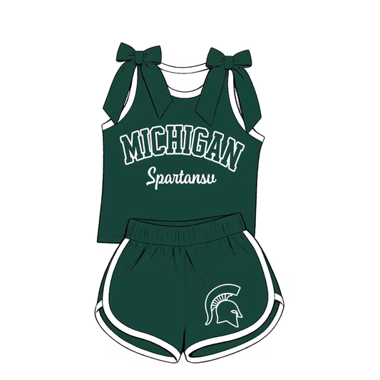 Custom team top matching shorts girl summer outfit wholesale factory price
