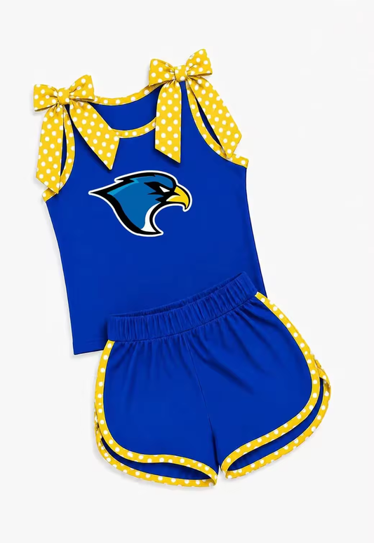 Custom team top matching shorts girl summer outfit wholesale factory price