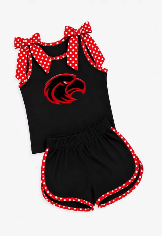 Custom team top matching shorts girl summer outfit wholesale factory price