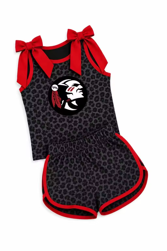 Custom team top matching shorts girl summer outfit wholesale factory price