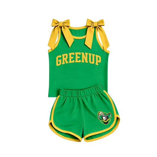 Custom team top matching shorts girl summer outfit wholesale factory price